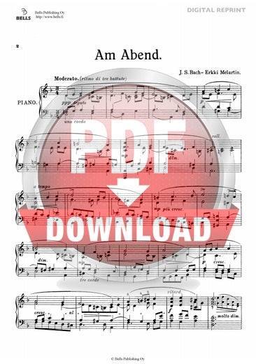 Bach-Melartin: Am Abend