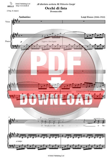 Denza, Luigi: Occhi di fata