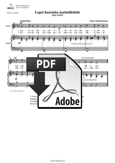 Hannikainen, Ilmari: Lapsi haastelee joulut&auml;hdelle