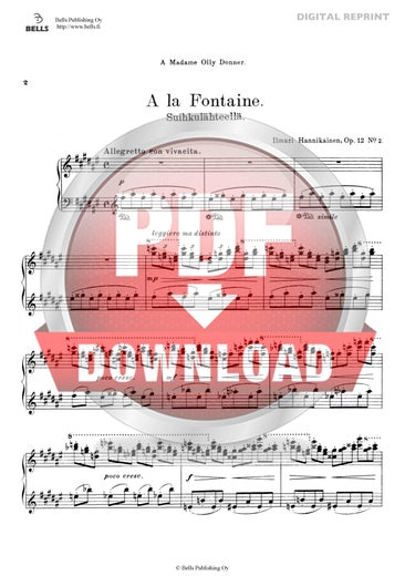 Hannikainen, Ilmari: A la fontaine, Op. 12 No. 2