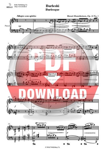 Hannikainen, Ilmari: Burlesque, Op. 20 No. 5