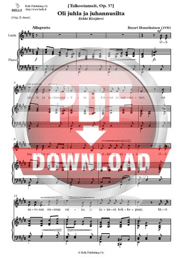 Hannikainen, Ilmari: Oli juhla ja juhannusilta