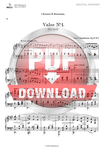 Hannikainen, Ilmari: Valse No. 1, Op. 17 No. 1