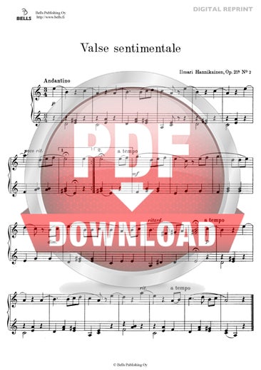 Hannikainen, Ilmari: Valse sentimentale, Op. 21a No. 2