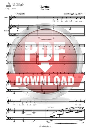 Kauppi, Emil: Rauha, Op. 52 No. 3