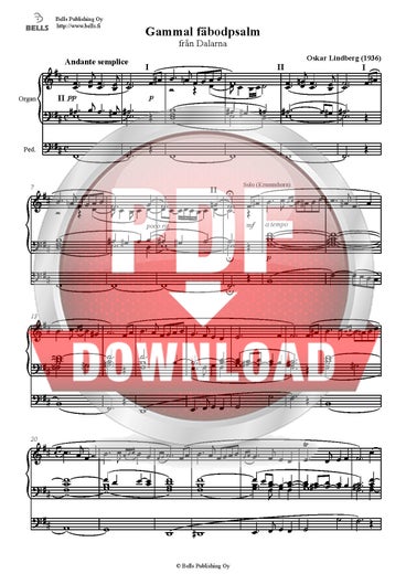 Lindberg, Oskar: Gammal f&auml;bodpsalm fr&aring;n Dalarna