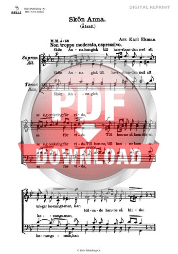 Trad. (arr. Karl Ekman): I min ungdom det roar mig att sjunga