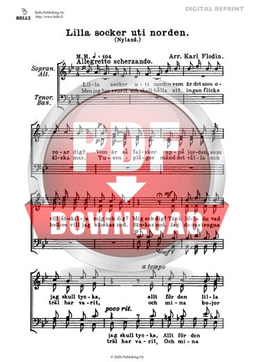 Trad. (arr. Karl Flodin): Lilla socker uti norden