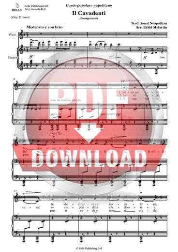 Trad. (arr. Erkki Melartin): Il Cavadenti, EM268/4