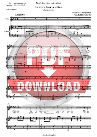 Trad. (arr. Erkki Melartin): La vera Sorrentina, EM268/3
