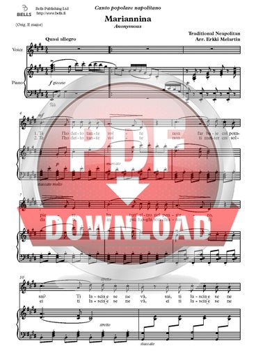 Trad. (arr. Erkki Melartin): Mariannina, EM268/7