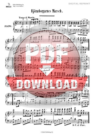 Trad. (arr.): Bj&ouml;rneborgarnas marsch (piano)